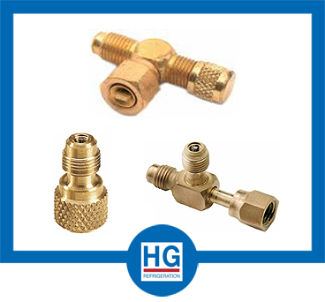 Swivel brass tee/ access fittings / adapters - HG Refrigeration Supply